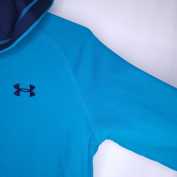 Under Armour Storm Hoodie Mens Large Blue Fleece Loose Fit - Picture 4 of 12